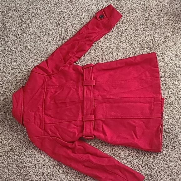 XXI Red Wool Blend Winter Coat With Toggles. -Size S - Picture 4 of 7
